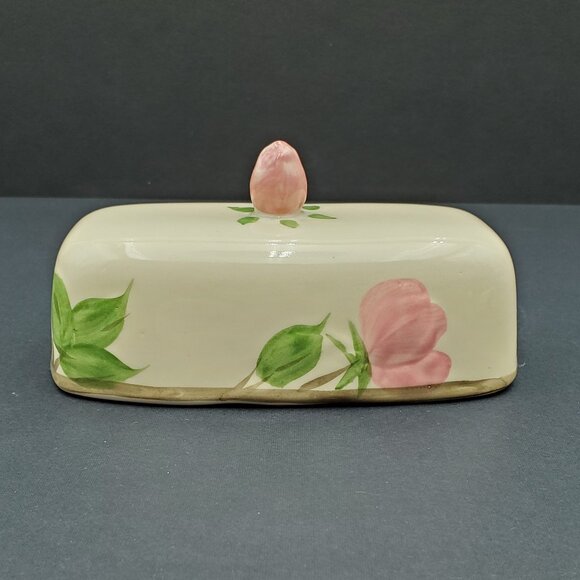 Franciscan Desert Rose Covered Butter Dish Butter Keeper 1/4 Lb Butter Plate - Picture 8 of 9